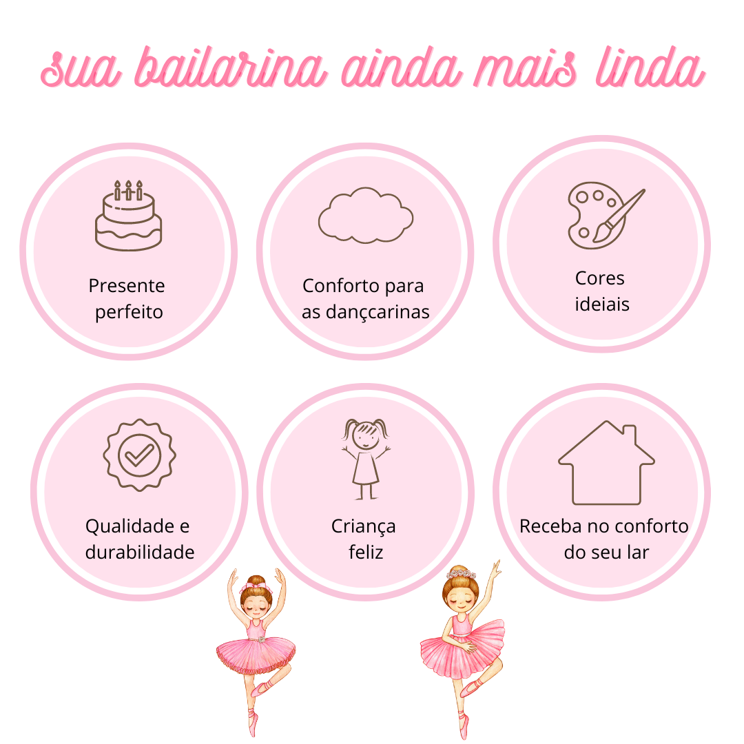 Meia-calça Infantil Conversível para Ballet
