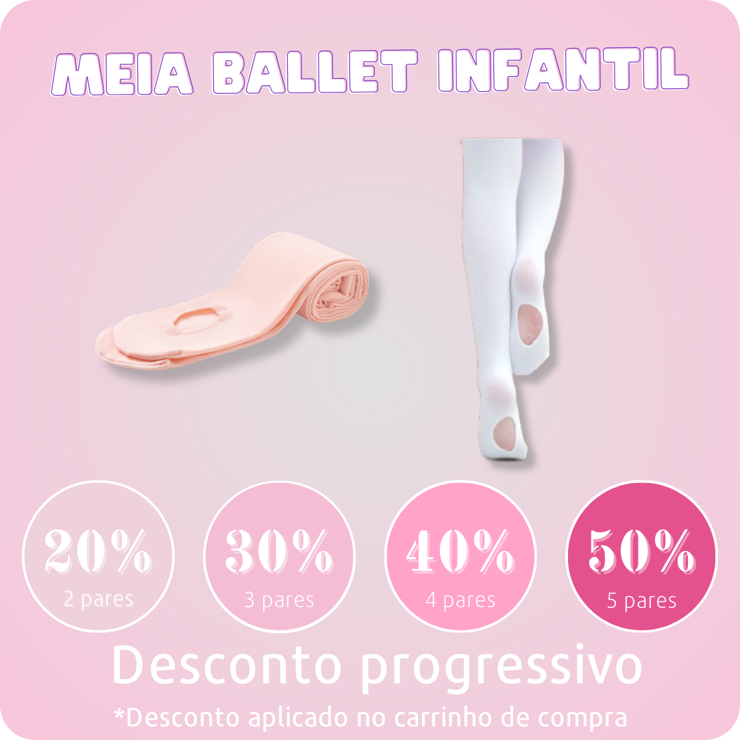 Meia-calça Infantil Conversível para Ballet