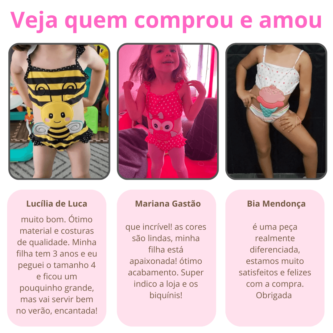 Biquíni Infantil Fofuras