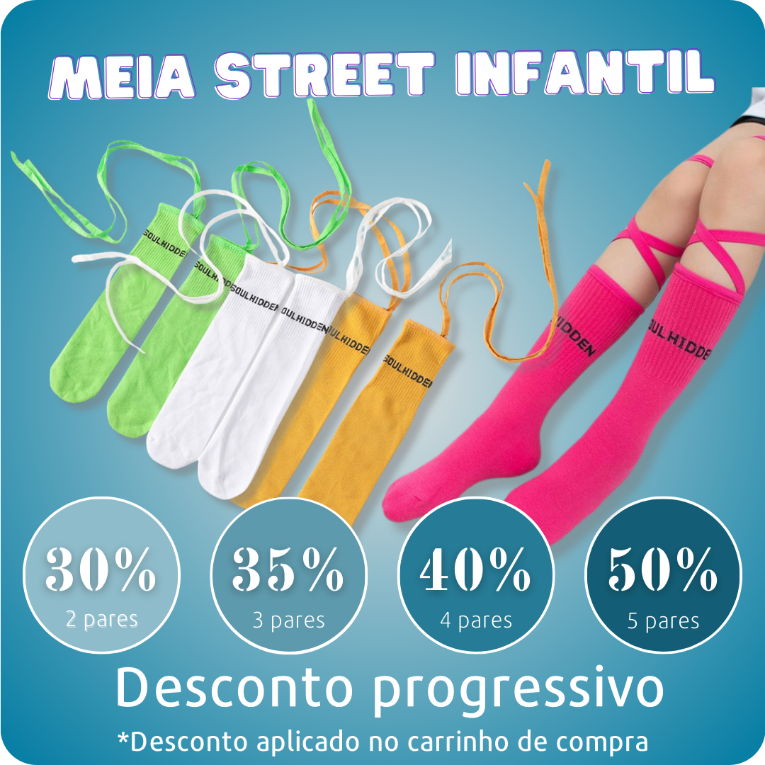 Meia infantil street fashion