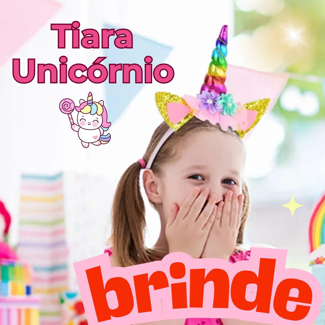 Vestido Manuela + 🎁 BRINDE tiara Unicórnio