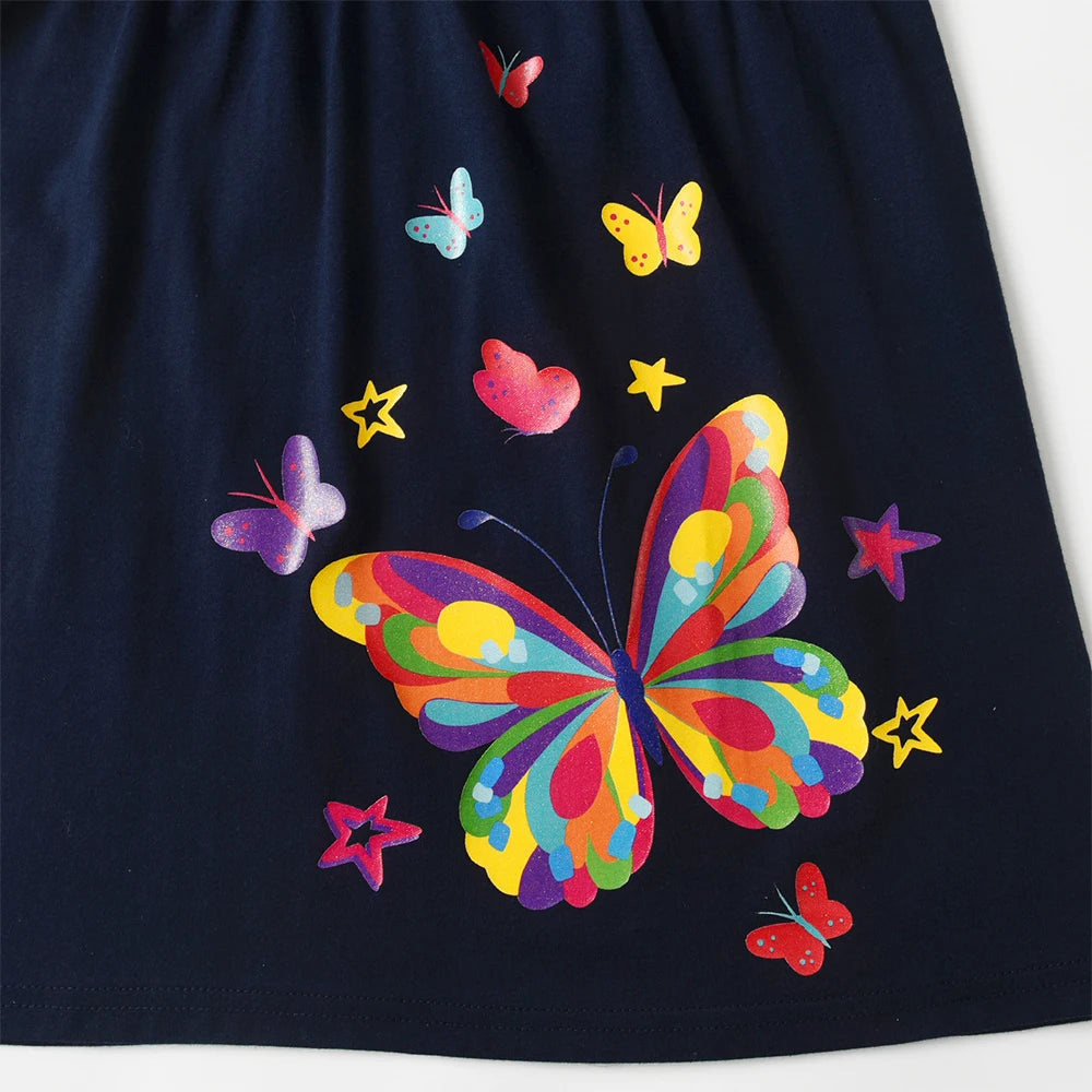 Vestido Borboletinhas + 🎁 BRINDE tiara Unicórnio
