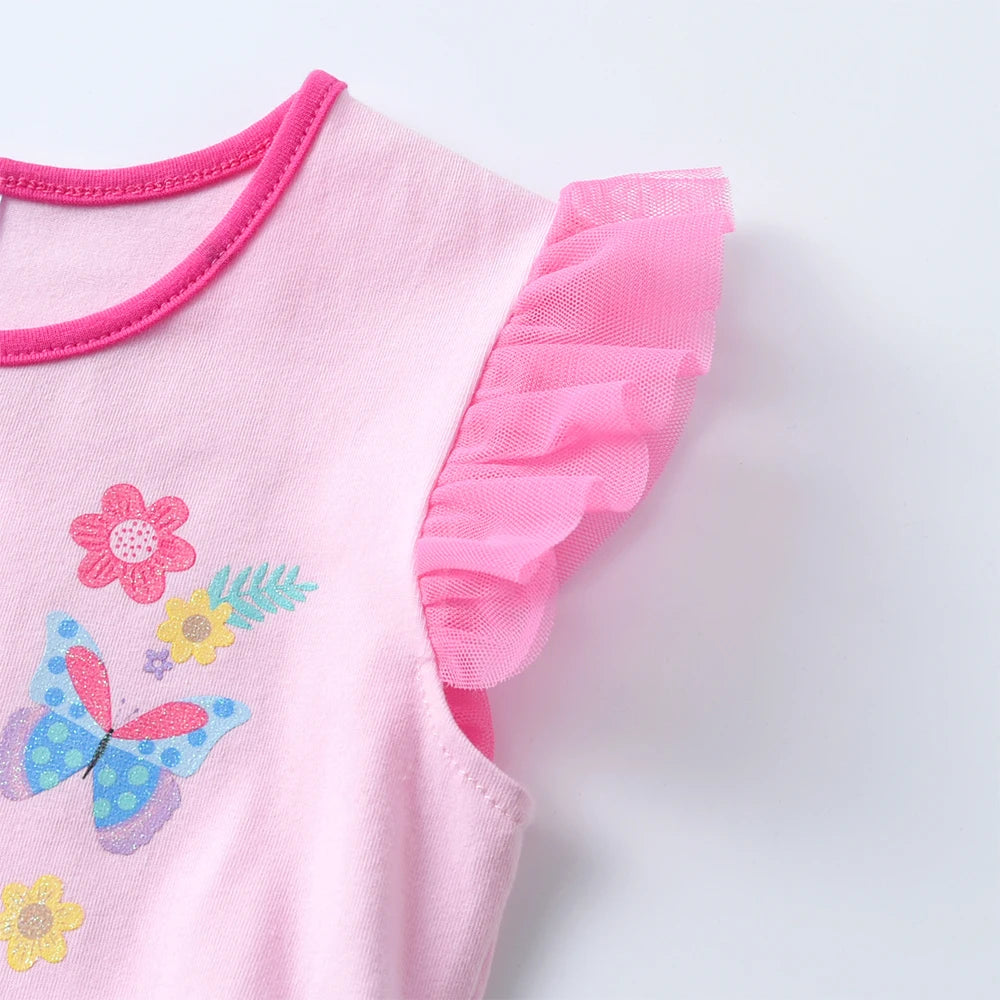 Vestido Borboletas Mel + 🎁 BRINDE tiara Unicórnio