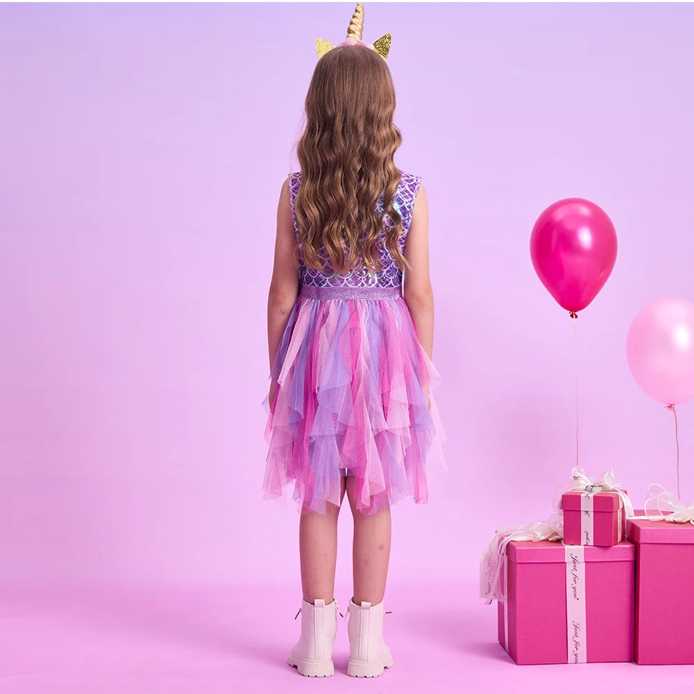 Vestido Sereia Amanda + 🎁 BRINDE tiara Unicórnio