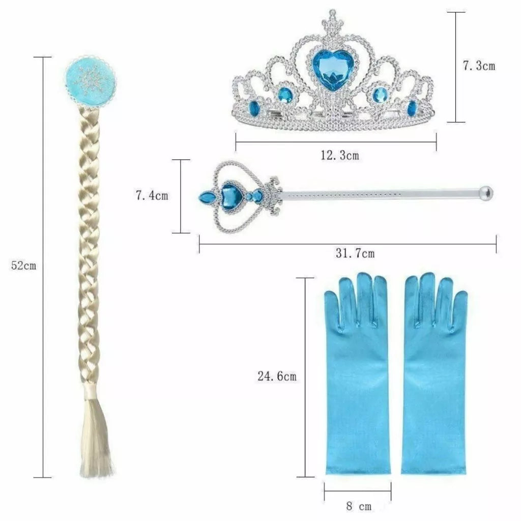 Kit 4 Acessórios Princesa Elsa