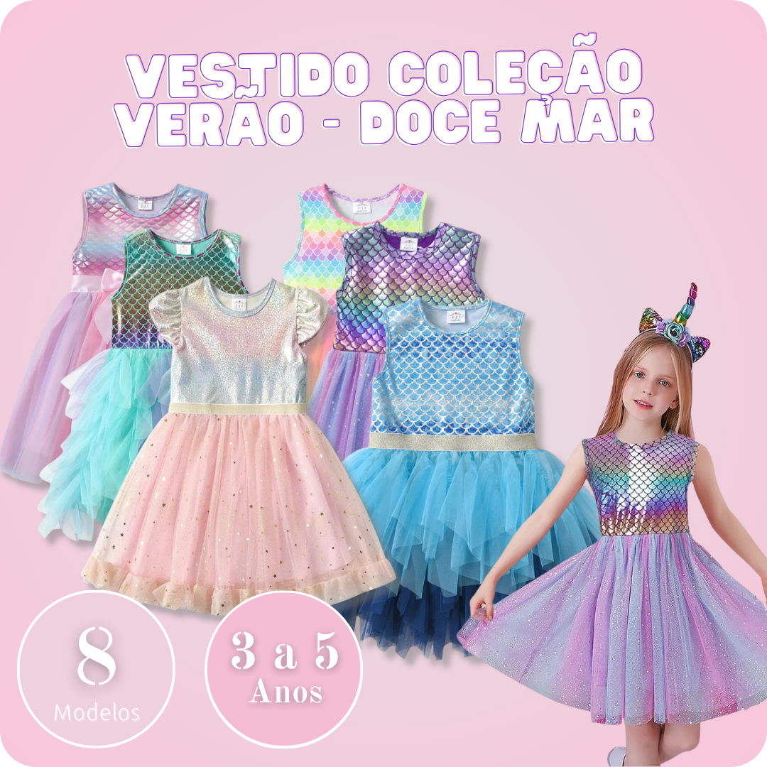 Vestido Coleção Verão 🧜🏻‍♀️Doce Mar🏖️