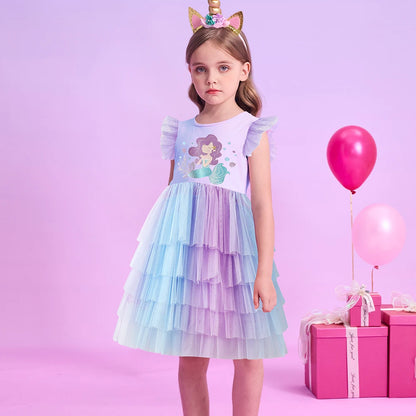 Vestido Sereia Lua + 🎁 BRINDE tiara Unicórnio