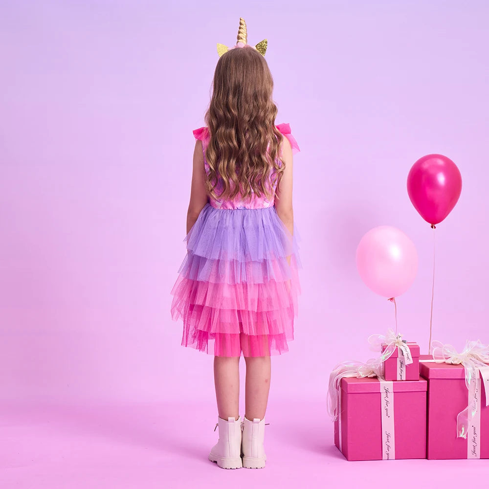 Vestido Princesa Bianca + 🎁 BRINDE tiara Unicórnio