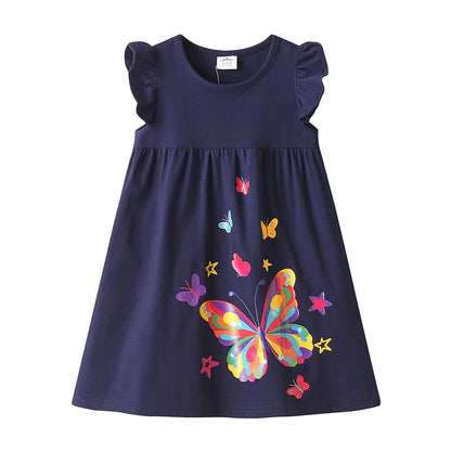 Vestido Borboletinhas + 🎁 BRINDE tiara Unicórnio