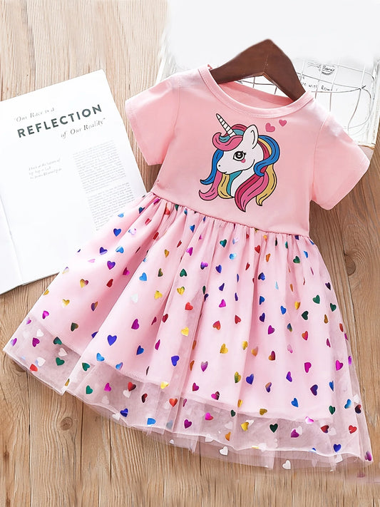 Vestido Unicórnio e Corações