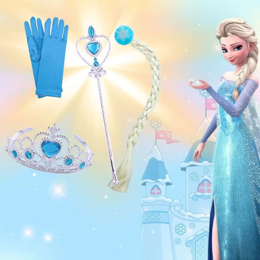 Kit 4 Acessórios Princesa Elsa