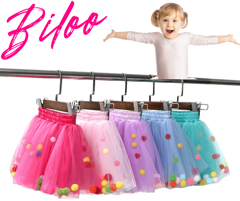 Saia Tutu e Pompom Biloo Infantil